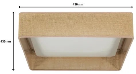 Brilagi - LED stmievateľné svietidlo VELVET SQUARE LED/24W/230V + diaľkový ovládač hnedé