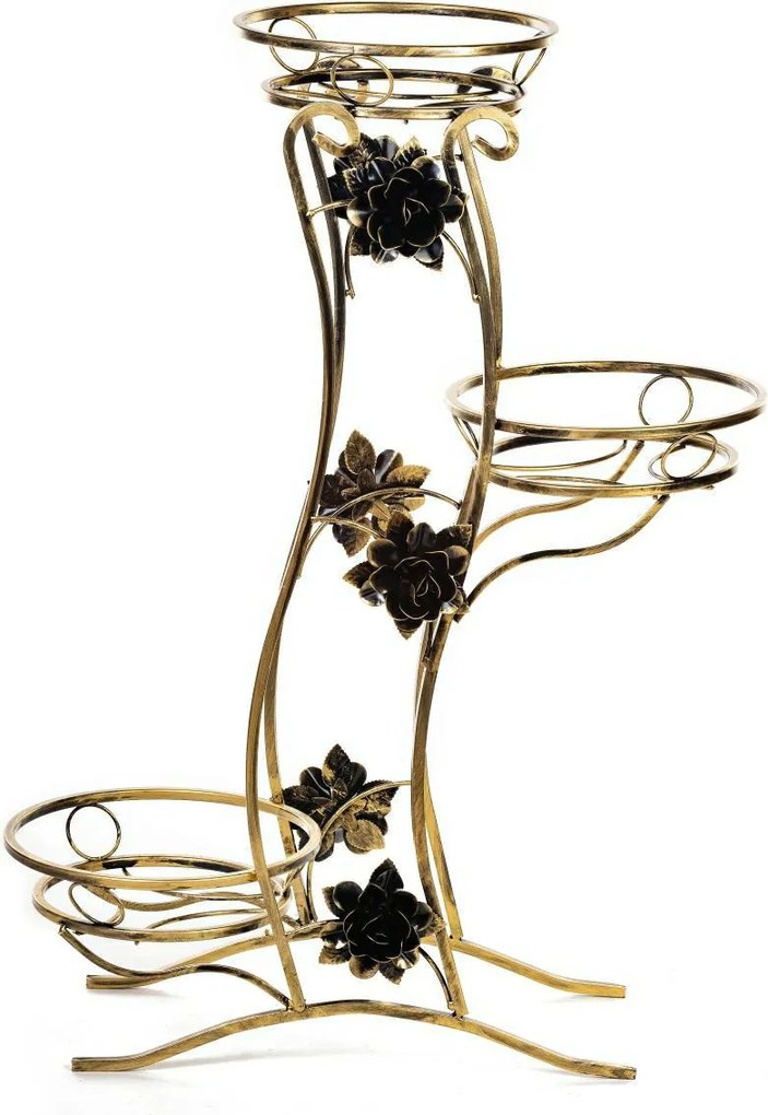 STOJAN NA KVETINÁČ FALA 100X70X30 CM ZLATÁ