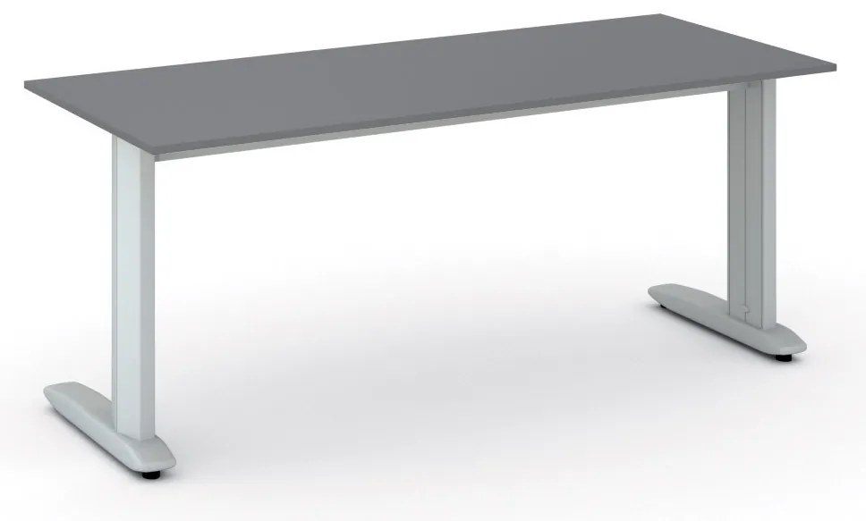 Kancelársky písací stôl PRIMO FLEXIBLE, 180x80 cm, grafit