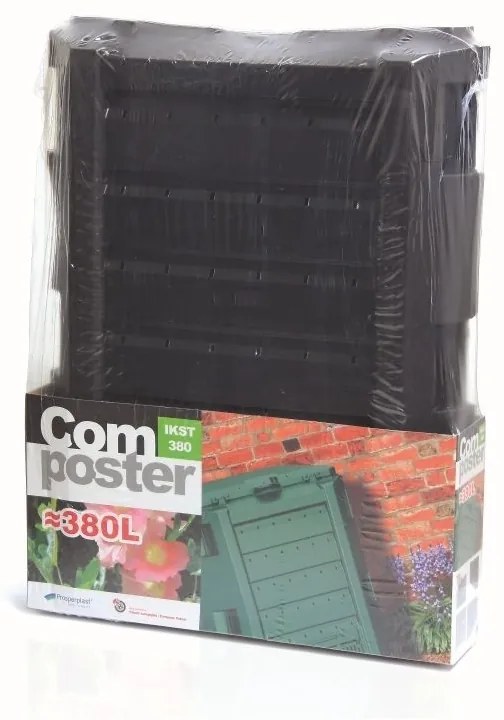 Kompostér, 380 l, čierna