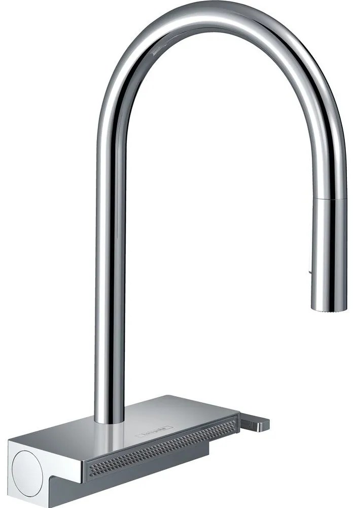 HANSGROHE Aquno Select M81 páková drezová batéria s vyťažiteľnou sprškou s prepínaním a plochým sprchovým prúdom, 3jet, výška výtoku 165 mm, chróm, 73837000