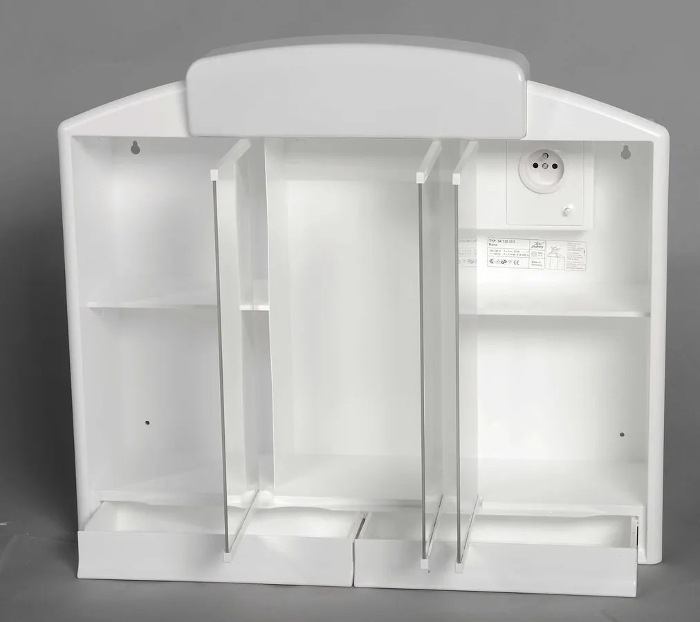 Aqualine Aqualine, RANO galérka 59x51x16cm, 2x12W, biela plast, 541302