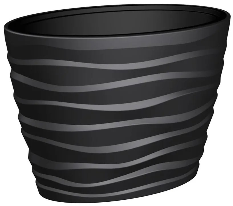 Kvetináč Bora Oval 60x39x58h Antracit Boa6058