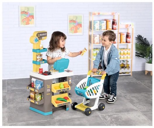 Smoby Detský supermarket s nákupným vozíkom  (100367815)