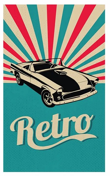 Plagát s paspartou v retro štýle - 20x30 silver