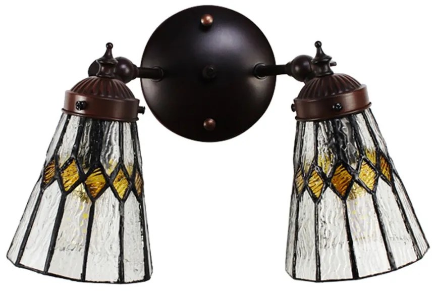 Nástenná Tiffany lampa transparentná