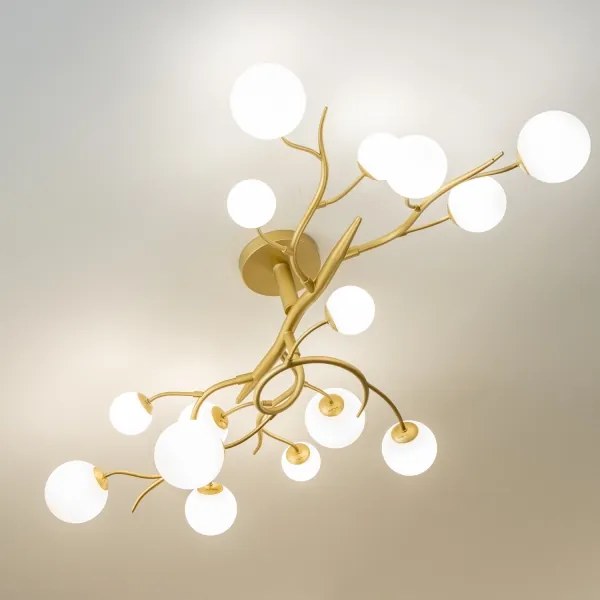 Brilagi - LED Prisadený luster MISTEL 15xG9/3W/230V zlatá/biela