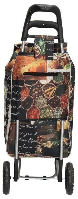 Runaway Farebná nákupná taška na kolieskach „Kuchyňa“