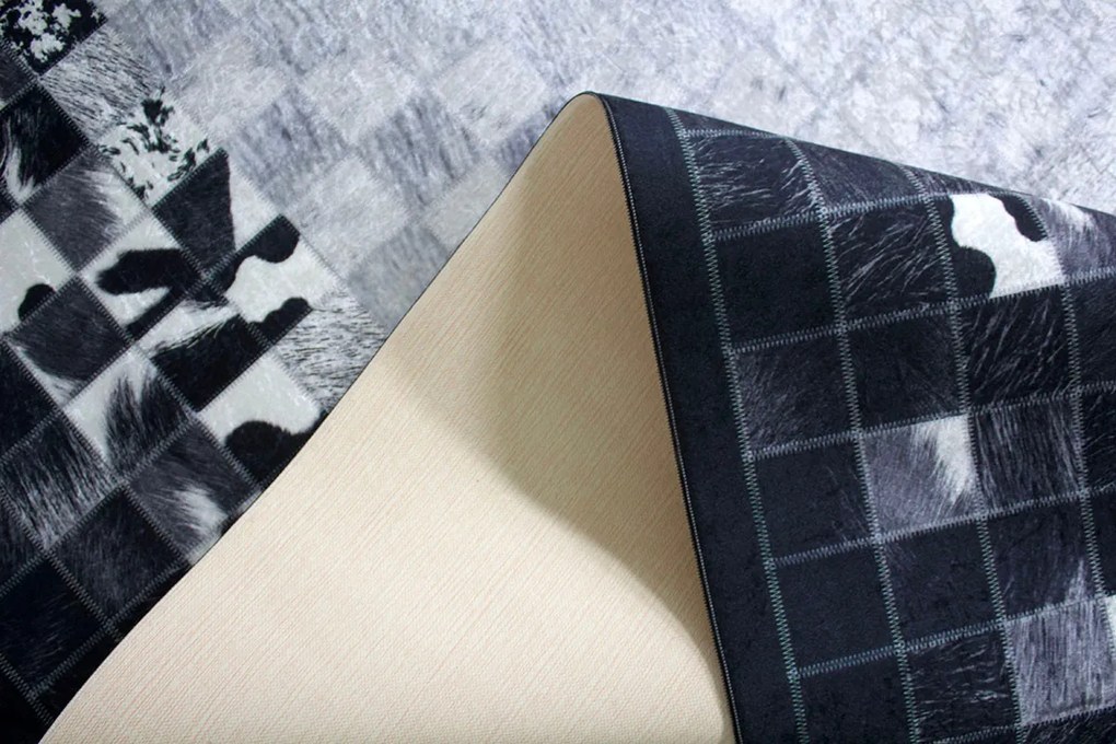 Koberec Porte 2054 GREY – sivý s geometrickým vzorom, obdĺžnik Rozmer: 80x150 cm