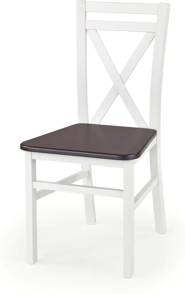 HALMAR Dariusz 2 jedálenská stolička biela / tmavý orech