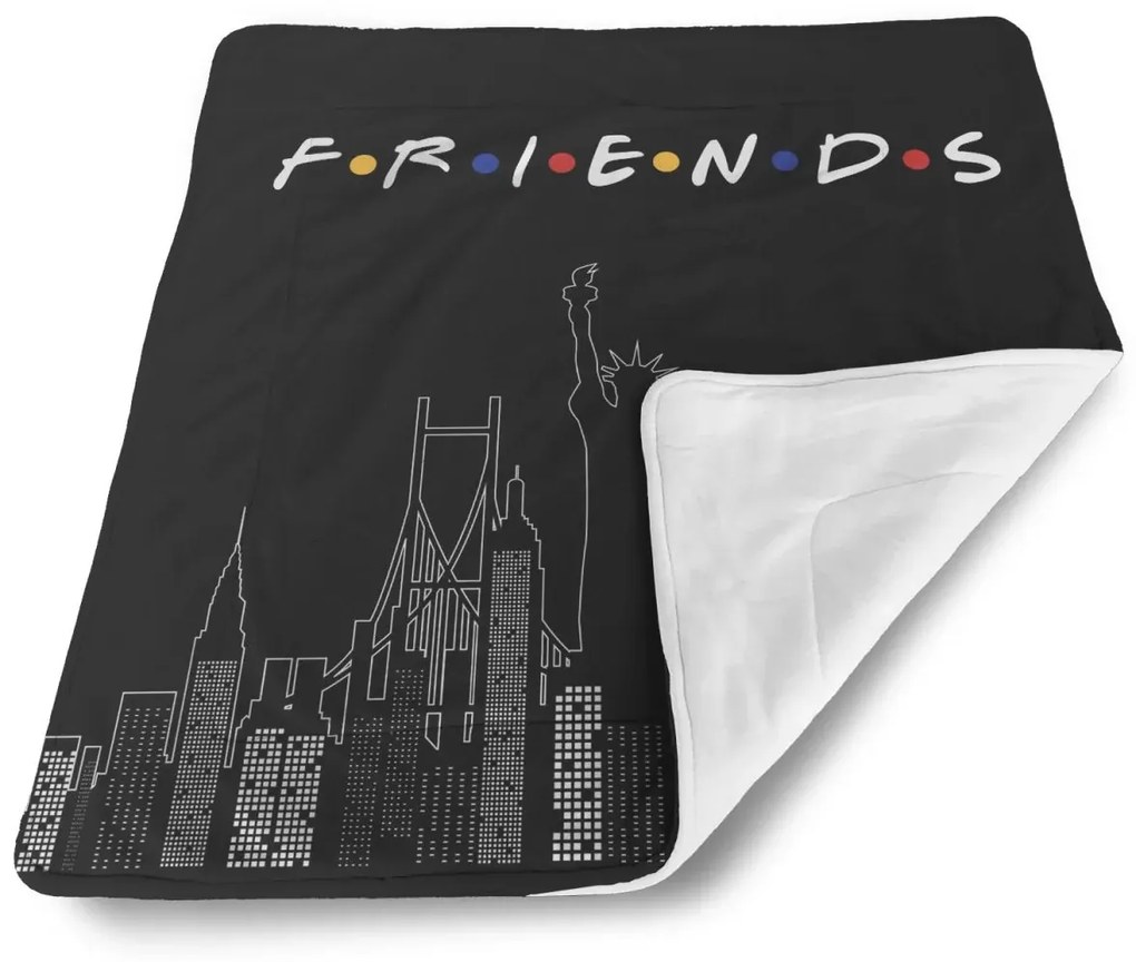 Sablio Deka pre bábätko Seriál Priatelia FRIENDS Obrysy - 90x120 cm