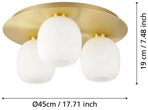 Eglo 900304 - Stropné svietidlo MANZANARES 3xE27/40W/230V