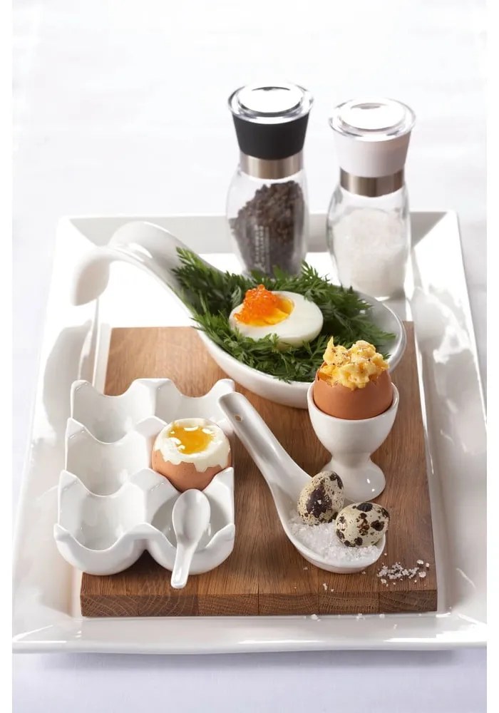 Biely porcelánový stojan na vajíčka Maxwell & Williams Basic