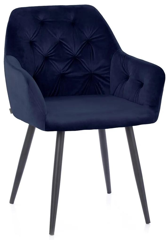 Dizajnová stolička Argento námornícka modrá