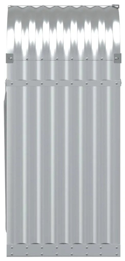 Držiak na polená strieborný 40x45x100 cm pozinkovaná oceľ