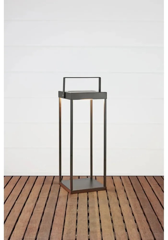 Čierny vonkajší solárny LED lampáš na USB (výška 53 cm) Pure – Markslöjd