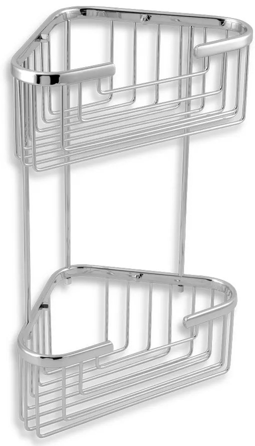 Novaservis - Dvojitá rohová polica malá hlboká Drôtený program chróm, 6078,0