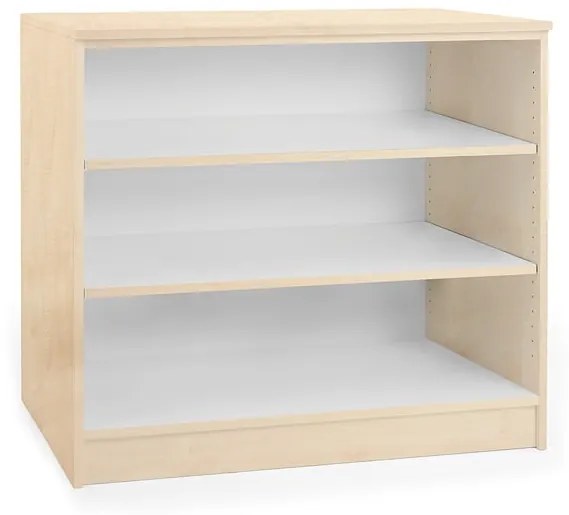 Nízka knižnica THEO, 900x1000x580 mm, breza