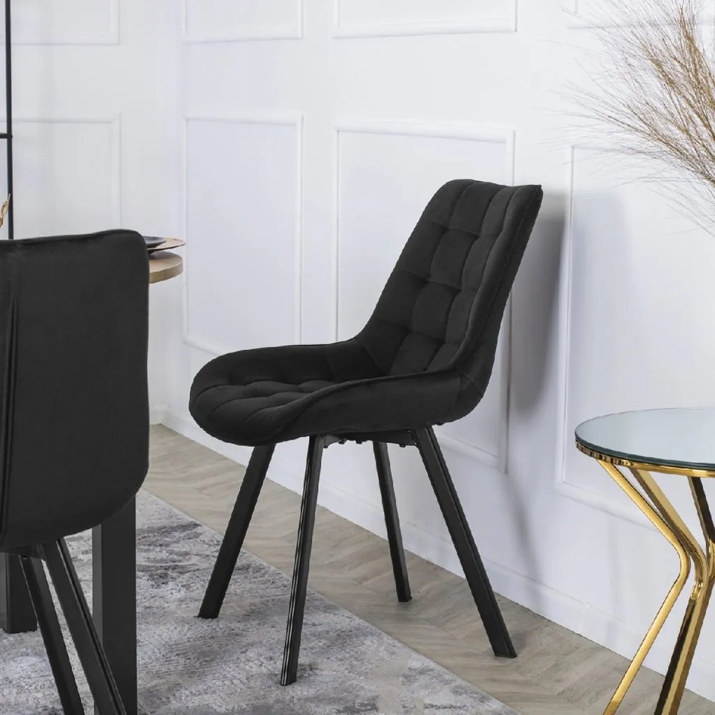 PROXIMA.store - Čalúnená jedálenska stolička RICK FARBA: sivá, MATERIÁL: pletená