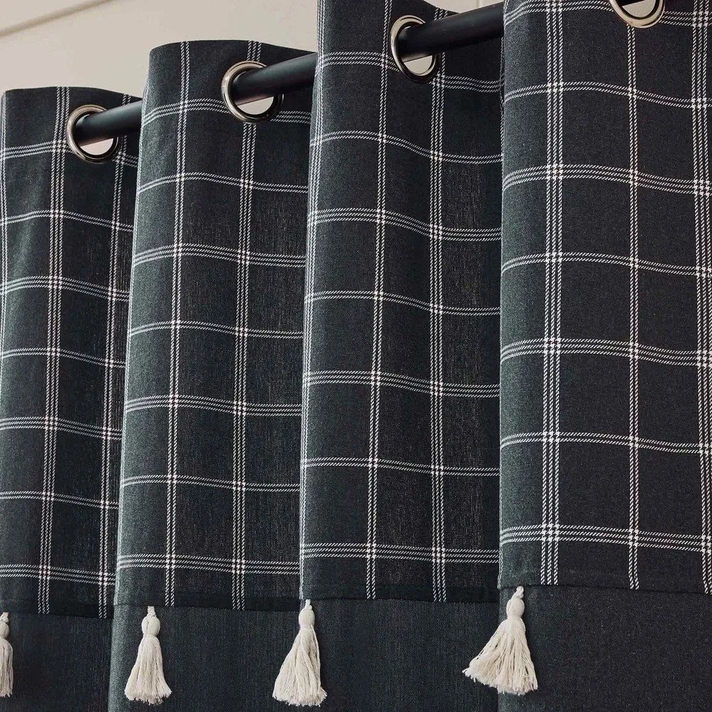 Antracitový záves s prímesou bavlny 140x240 cm Everest – douceur d'intérieur