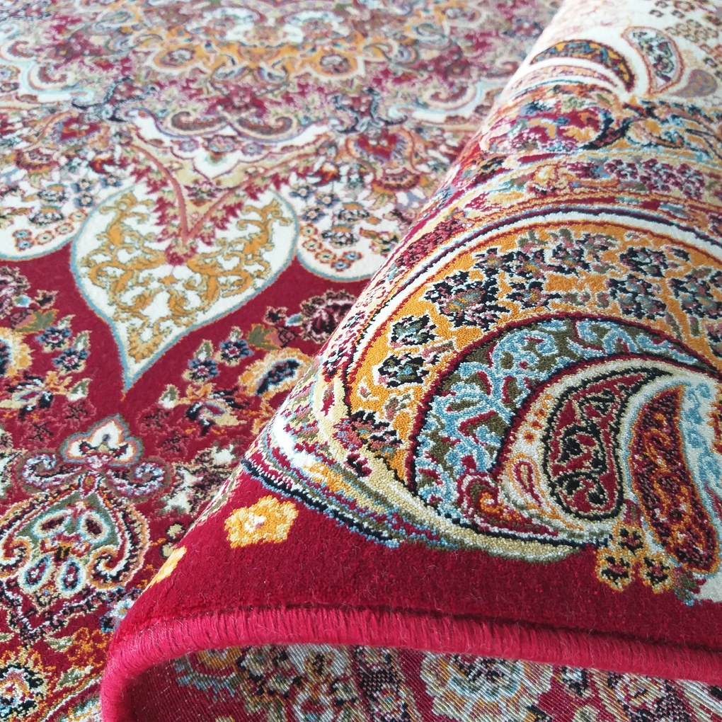 DY Prémiový koberec s exkluzívnym vzorom Pers 10 - červená Rozmer: 200x300 cm