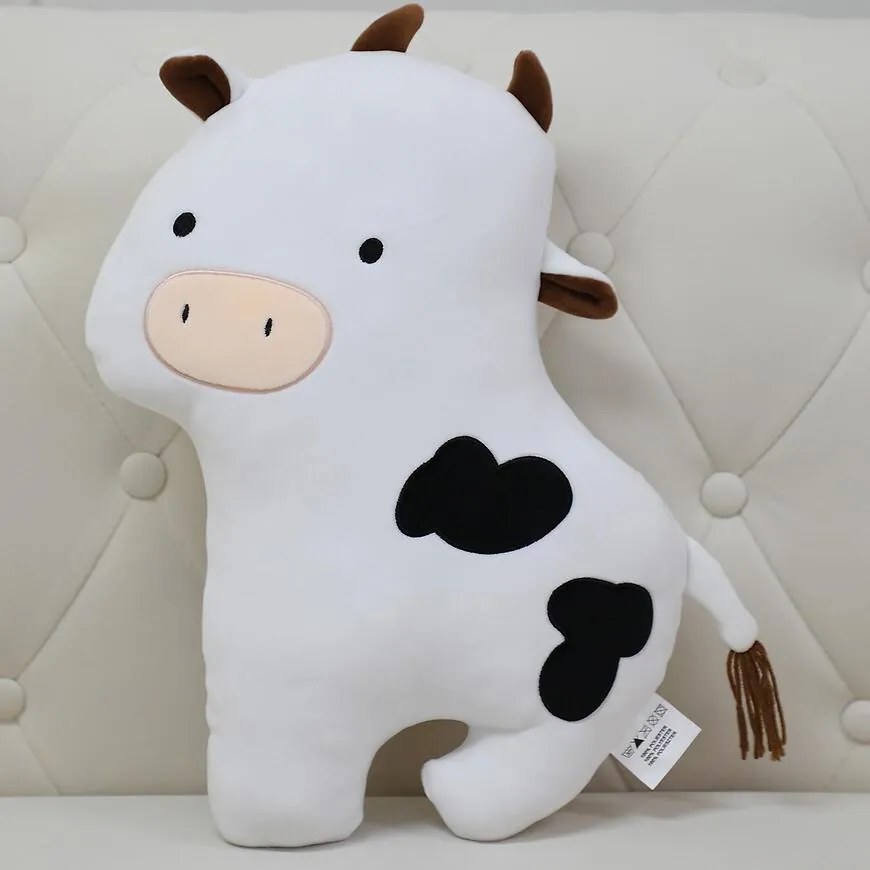 Vankúš Krava 45x30 cm biely