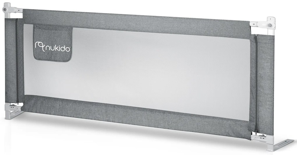 Bezpečnostná zábrana k posteli 180 cm Nukido NK-227 - sivá
