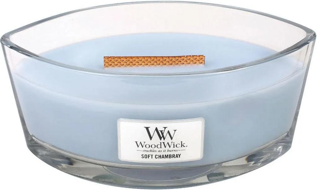 WoodWick Vonná sviečka WoodWick - Soft Chambray 454 g