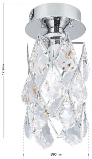 Orion - Stropné svietidlo RITA 1xG9/40W/230V pr. 9 cm lesklý chróm