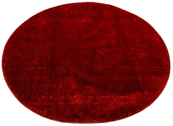 Kúpeľňový koberček Malmo červený, kruh