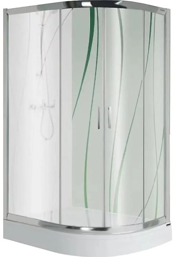 Sprchový kút KP4/TX5B 90/120 L W15 SB+BP+OBP 2EL Glass