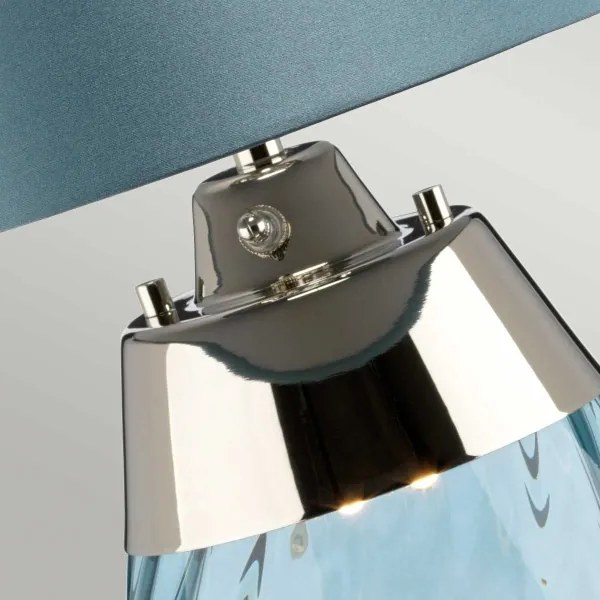 Elstead LENA-TL-S-MODRÁ - LED Stolná lampa LENA 1xE27/60W/230V + 1xGU10/7W modrá