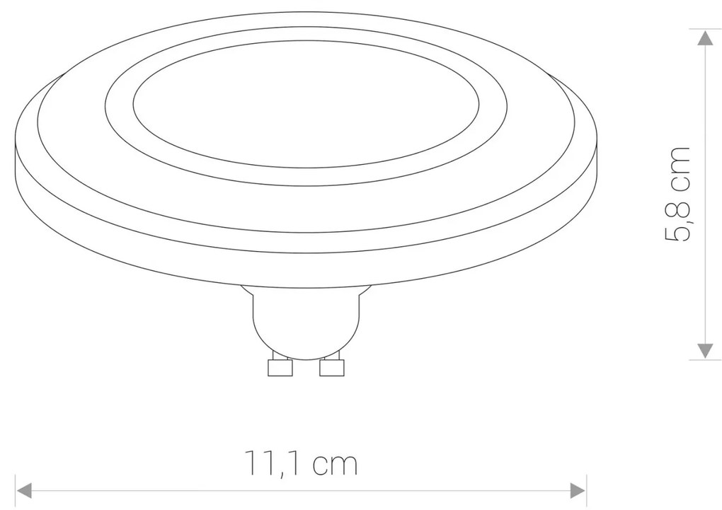 NOWODVORSKI LED žiarovka GU10, ES111, 9W, 700lm, 4000K, neutrálna biela, 120°, biela