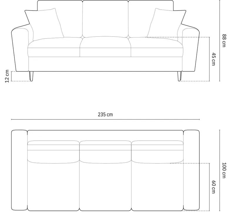 Zelená zamatová rozkladacia/s úložným priestorom pohovka 235 cm Kyoto – Cosmopolitan Design