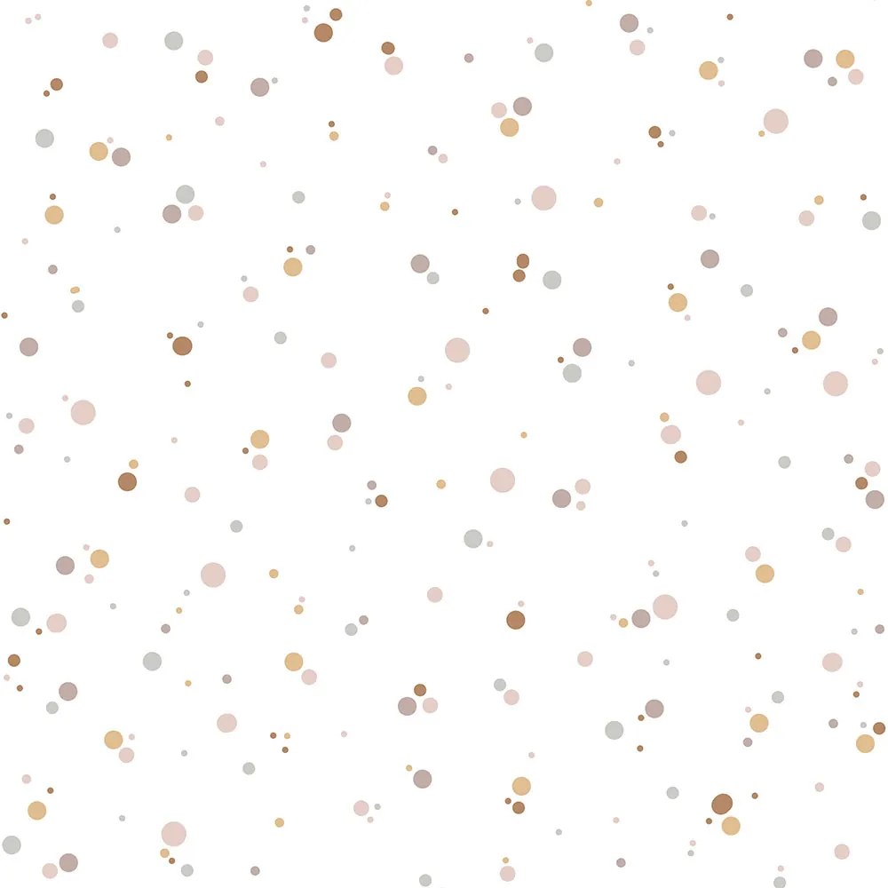 DEKORNIK Simple Dots Minimini Cinnamon Powder Pink - Tapeta