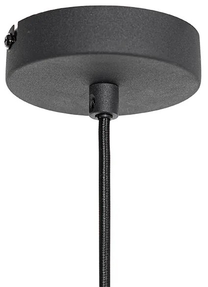 Moderné závesné svietidlo čierne 38 cm - Saffira