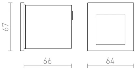 RED - Design Rendl-R12015 - LED Vonkajšie vstavané svietidlo TESS LED/3W/230V IP54