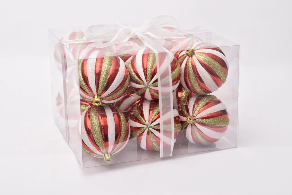 DECOLED Súprava ozdôb, priemer 8 cm, farebné