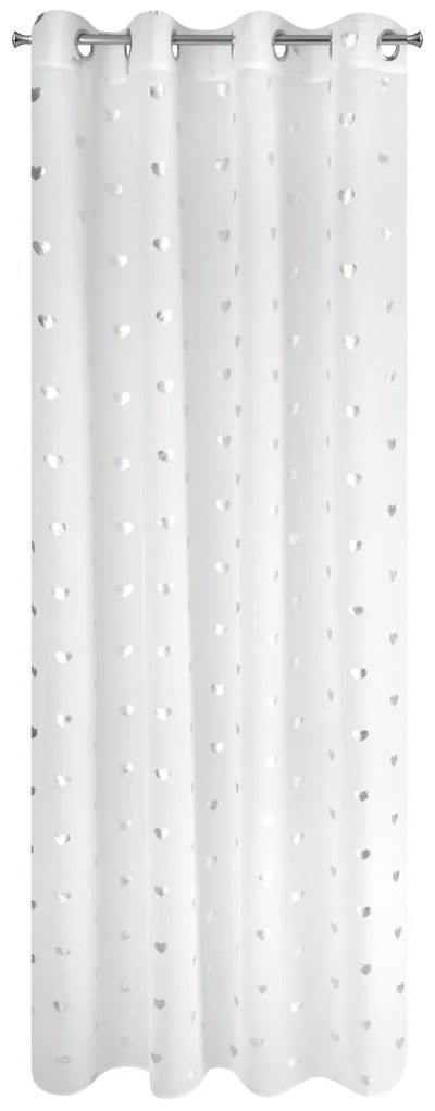 ZÁCLONA NA KRÚŽKOCH BENAY 140X250 CM BIELA