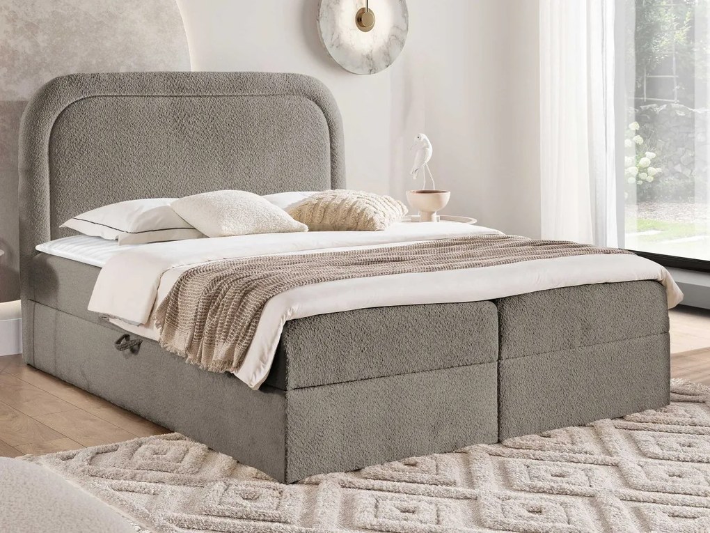 Kontinentálna posteľ Bukirt, Rozmer postele: 160x200, Dostupné poťahy: Coral 45