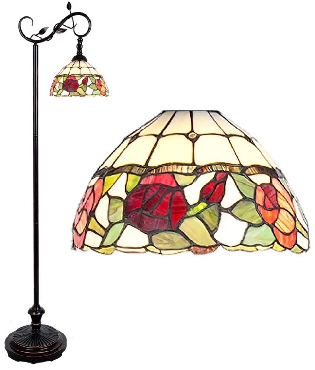 Stojaca lampa Tiffany 40*27*152 ROSE v cene stolovej lampy
