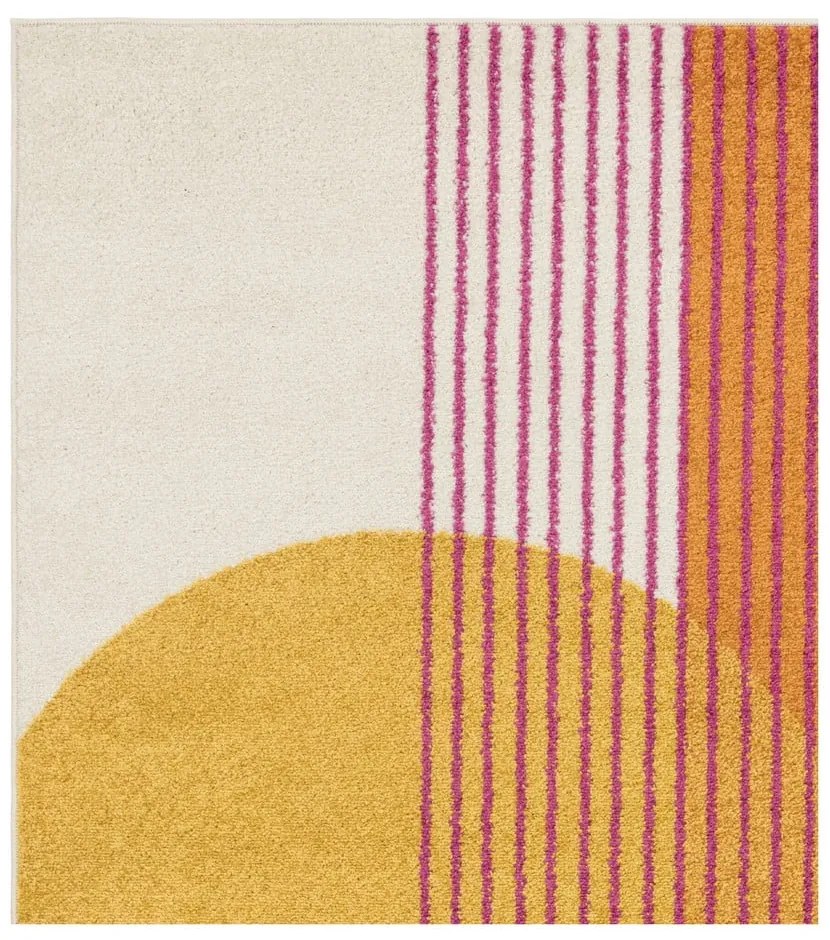Žlto-oranžový koberec 200x290 cm Muse Orange Retro – Asiatic Carpets