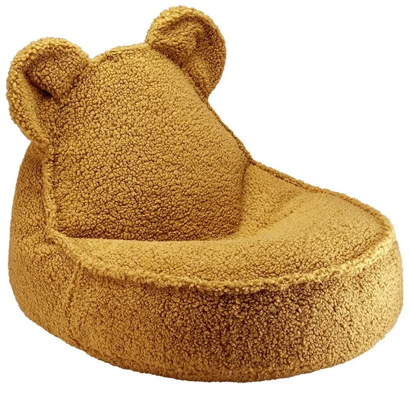 Hnedý detský sedací vak z textílie buklé Bear – Wigiwama