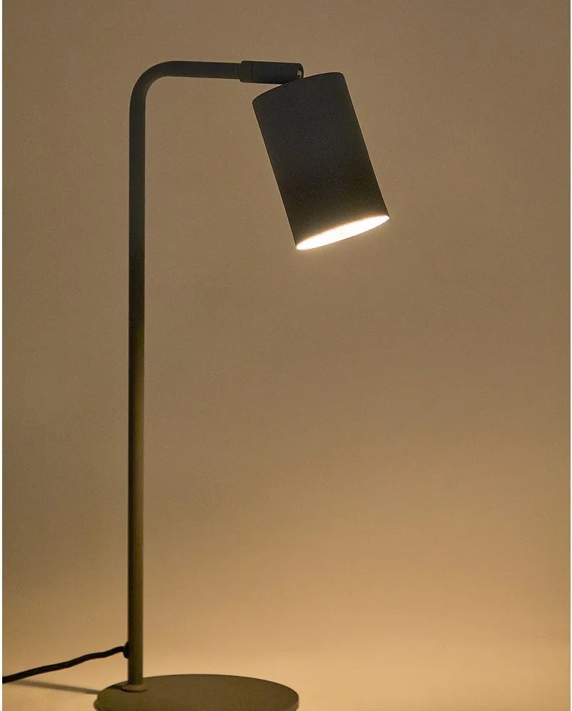 Čierna kovová stolová lampa (výška 49 cm) Manie – Kave Home
