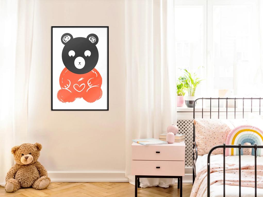 Artgeist Plagát - Thoughtful Bear [Poster] Veľkosť: 40x60, Verzia: Zlatý rám s passe-partout