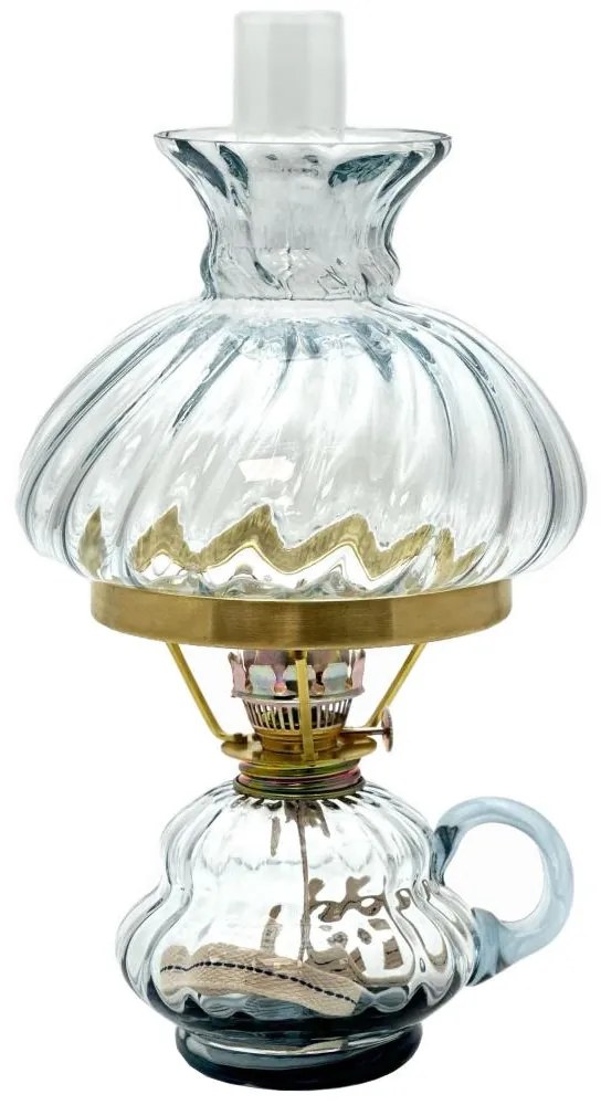 Floriánova huť Petrolejová lampa ANNA 33 cm svetlý dym FL0060