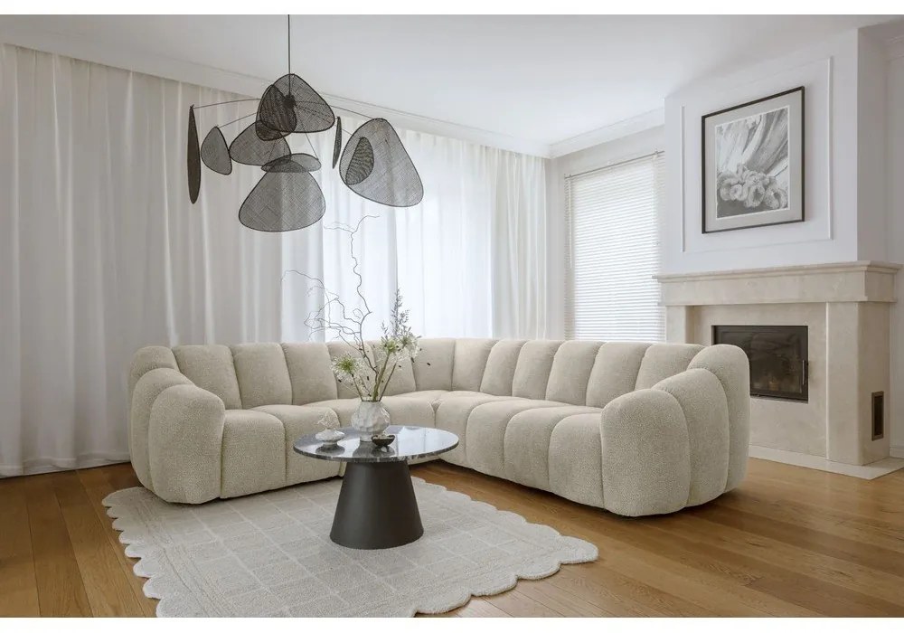 Béžová rohová pohovka Shell – Miuform