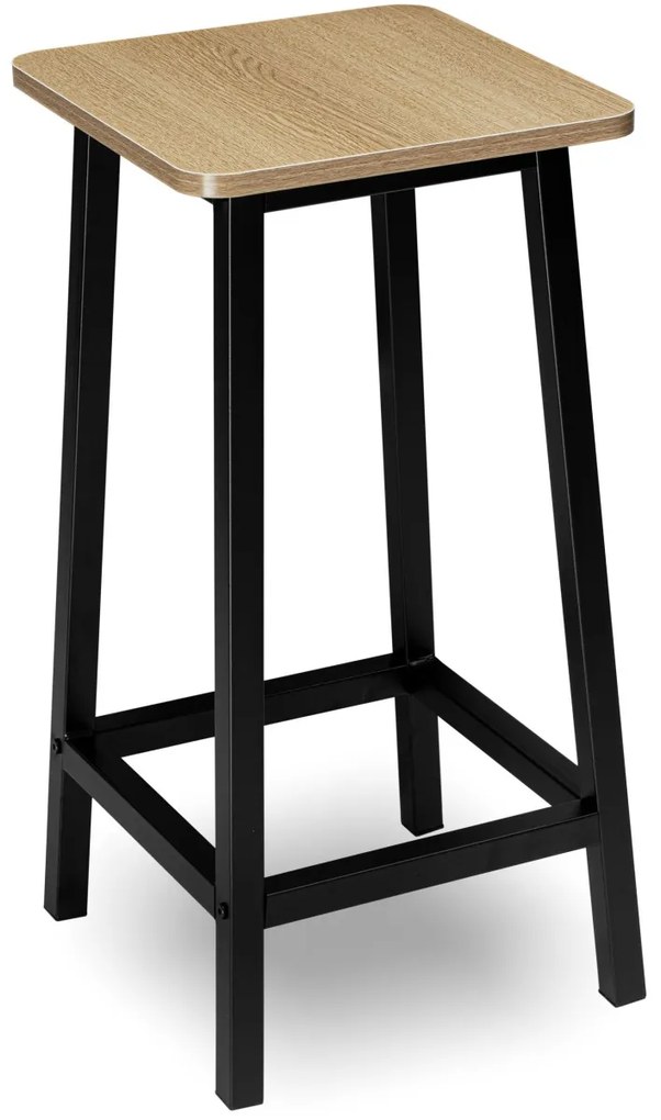 Barová stolička KENT moderná dub/čierna