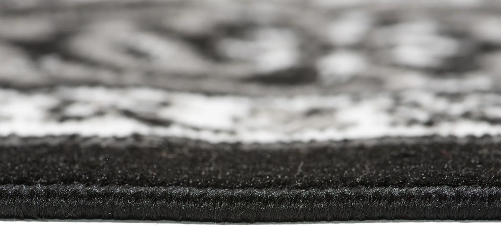 TA Koberec Q011A BLACK EUFRAT ESM Čierny Obdĺžnikový Rozmer: 140x200 cm