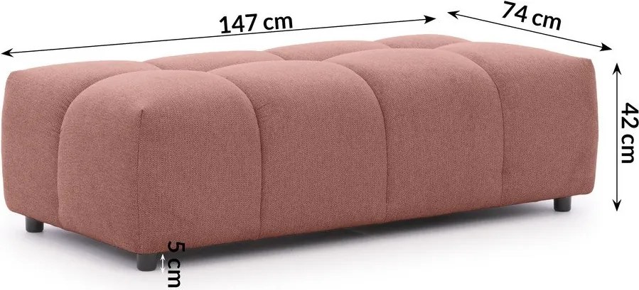 Podnožka v terakotovej farbe Albane – Ropez